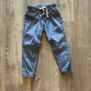 Gray Jogger Pants with Drawstring